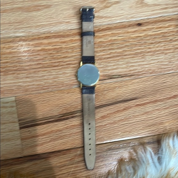 Seiko Gold Case with Black Strap Watch